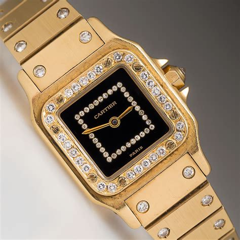 cartier diamond watch women|cartier diamond encrusted watch.